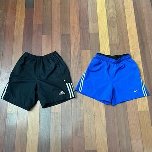 Youth Medium Bottoms - 1 Nike Short, 1 Adidas Short